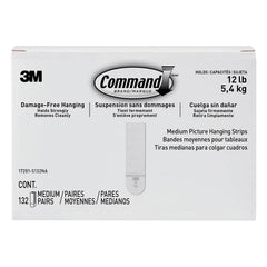 3M - All-Purpose & Utility Hooks; Type: Strips ; Color: White - Exact Tooling