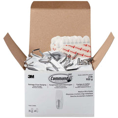 3M - All-Purpose & Utility Hooks; Type: Hooks Kit ; Overall Length (Inch): 5-5/8 ; Projection: 0.83 ; Color: White ; Overall Width: 0.875 ; Overall Height: 3.875 - Exact Tooling