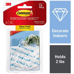 3M - All-Purpose & Utility Hooks; Type: Hooks Kit ; Overall Length (Inch): 2-3/8 ; Material: Plastic ; Projection: 1.00 ; Material: Plastic ; Overall Width: 1.00 - Exact Tooling