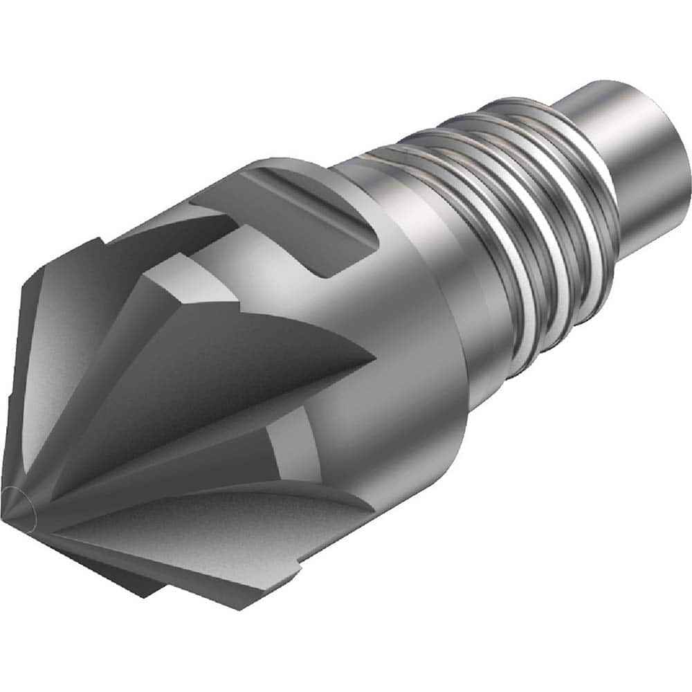Sandvik Coromant - Corner Radius & Corner Chamfer End Mill Heads; Mill Diameter (mm): 3.00 ; Mill Diameter (Decimal Inch): 0.1181 ; End Type: Corner Radius ; Corner Radius (mm): 4.50 ; Number of Flutes: 6 ; Material: Solid Carbide - Exact Tooling