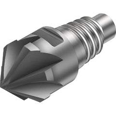 Sandvik Coromant - Corner Radius & Corner Chamfer End Mill Heads; Mill Diameter (mm): 4.50 ; Mill Diameter (Decimal Inch): 0.1772 ; End Type: Corner Radius ; Corner Radius (mm): 6 ; Number of Flutes: 6 ; Material: Solid Carbide - Exact Tooling