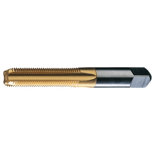‎5/8-18 UNF 4 Flute H3 HSS Standard Bottoming Chamfer General Purpose Hand Tap- TiN - Exact Tooling