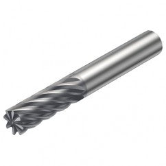 R215.36-06030-AC13H 1610 6mm 6 FL Solid Carbide End Mill - Corner chamfer w/Cylindrical Shank - Exact Tooling