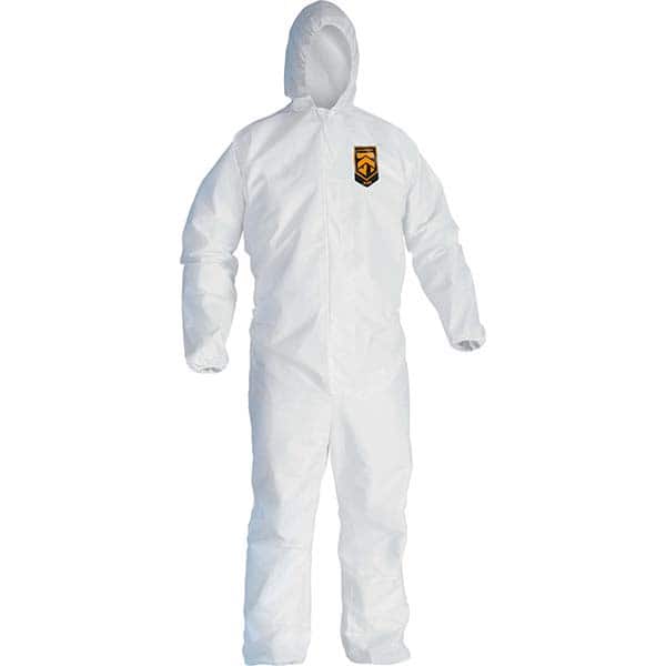 KleenGuard - Disposable & Chemical Resistant Coveralls; Garment Style: Coveralls ; Garment Type: General Purpose ; Material: Microporoous Film Laminate ; Size: XX-Large ; Color: White ; Material: Microporous - Exact Tooling