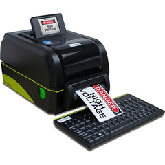 Cobra Systems - Electronic Label Makers; Type: Sign & Label Maker ; Accessories: Vinyl Tape; Ink Ribbon ; Power Source: 110/240V ; Additional Information: w/LCD Screen & Compact Keyboard. Prints 1" to 4" Vinyl Media & Die-Cut Labels - Exact Tooling
