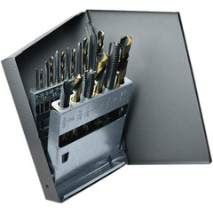 Cle-Line - Tap & Drill Sets Minimum Tap Thread Size (Inch): #6-32 Maximum Tap Thread Size (Inch): 1/2-13 - Exact Tooling