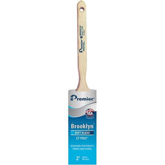 Premier Paint Roller - 2" Tapered Polyester Sash Brush - 2-11/16" Bristle Length, 7" Wood Sash Handle - Exact Tooling