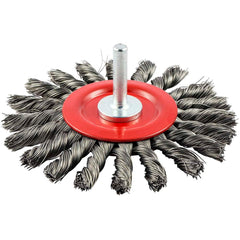 Norton - 4" OD, Standard Twist Knot Carbon Wheel Brush - Exact Tooling