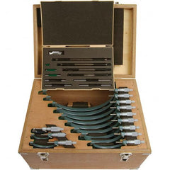 Mitutoyo - Mechanical Outside Micrometer Sets Minimum Measurement (Inch): 0 Maximum Measurement (Inch): 12.0000 - Exact Tooling