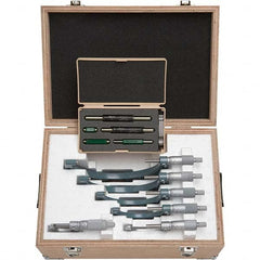 Mitutoyo - Mechanical Outside Micrometer Sets Minimum Measurement (Inch): 0 Maximum Measurement (Inch): 6.0000 - Exact Tooling