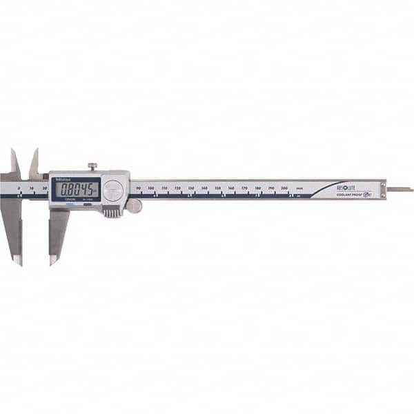 Mitutoyo - 0 to 8" Range, 0.0005" Resolution, IP67 Electronic Caliper - Exact Tooling
