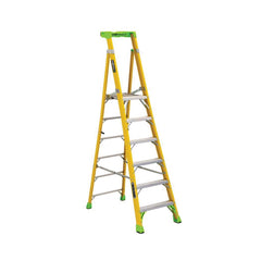 Louisville - Rolling & Wall Mounted Ladders & Platforms; Type: Aluminum ; Style: Combo Straight & Platform Ladder ; Number of Steps / Rungs: 6 ; Height (Inch): 36 ; Load Capacity (Lb.): 375.000 ; Base Width (Inch): 28-1/2 - Exact Tooling
