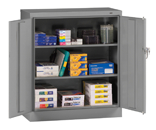36"W x 18"D x 42"H Counter High Knocked-Down Storage Cabinet, 2 Adj. shelves, w/Raised Bottom - Exact Tooling