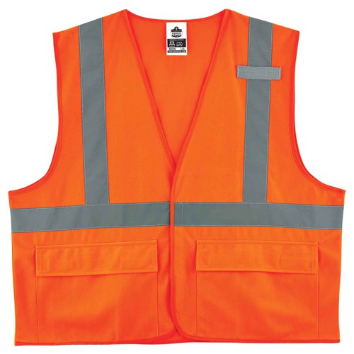 8225HL S/M Orange Standard Solid Vest Type R Class 2 - Exact Tooling