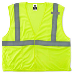 8210HL Econo Vest Lime 2X/3X Hook & Loop Glowear - Exact Tooling