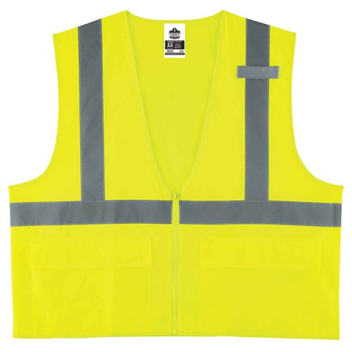 8225Z 2/3 XL Lime Standard Solid Vest Type R Class 2 - Exact Tooling