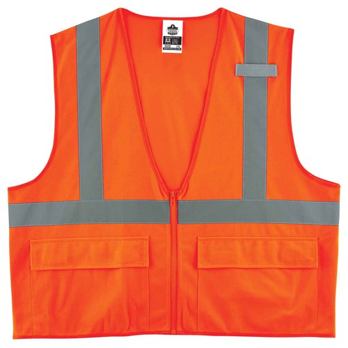 8225Z L/ XL Orange Standard Solid Vest Type R Class 2 - Exact Tooling