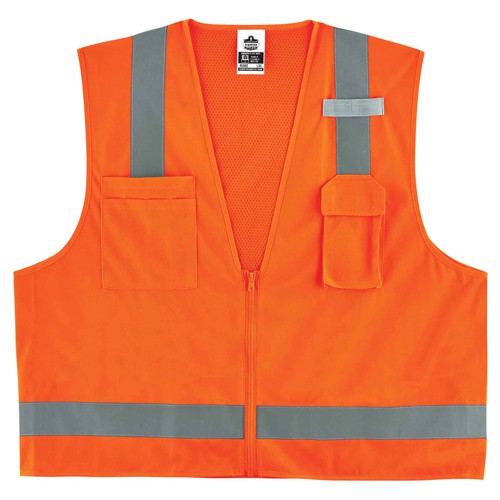 8249Z S/M Orange Econ Surveyors Vest Type R Class 2 - Exact Tooling