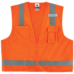 8249Z 2/3 XL Orange Econ Surveyors Vest Type R Class 2 - Exact Tooling
