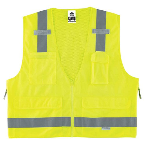 8250Z Glowear Surveyors Vest Lime L/Xl - Exact Tooling