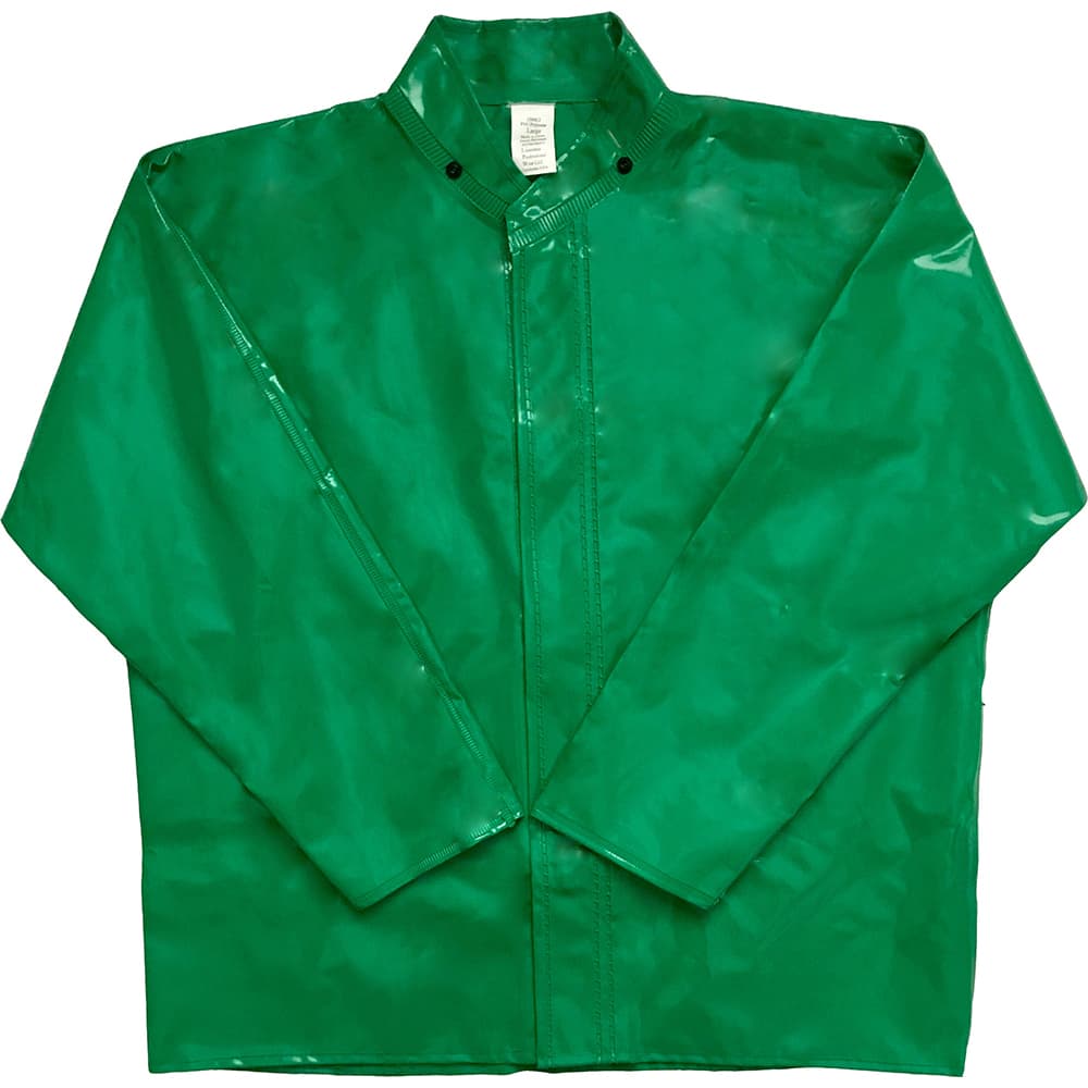 Louisiana Professional Wear - Rain & Chemical Wear; Garment Style: Rain Jacket ; Garment Type: Chemical Resistant; Flame Resistant; Waterproof; Rain ; Material: PVC/Polyester/Polyurethane ; Size: 2X-Large ; Color: Kelly Green ; Certification Type: ASTM D - Exact Tooling