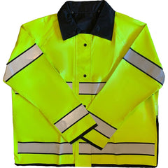 Louisiana Professional Wear - Rain & Chemical Wear; Garment Style: Rain Jacket ; Garment Type: High Visibility; Rain; Waterproof ; Material: Polyurethane/Nylon ; Size: 2X-Large ; Color: Fluorescent Yellow/Black ; Certification Type: ANSI/ISEA 107-2015 Ty - Exact Tooling