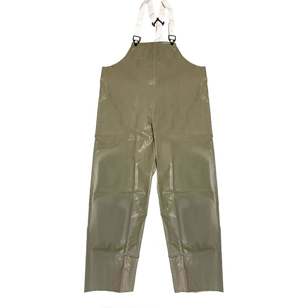 Louisiana Professional Wear - Rain & Chemical Wear; Garment Style: Bib Overall; Suspenders ; Garment Type: Chemical Resistant; Flame Resistant; Waterproof; Rain ; Material: Neoprene/Nylon ; Size: Large ; Color: Olive Dab Green ; Certification Type: ASTM - Exact Tooling