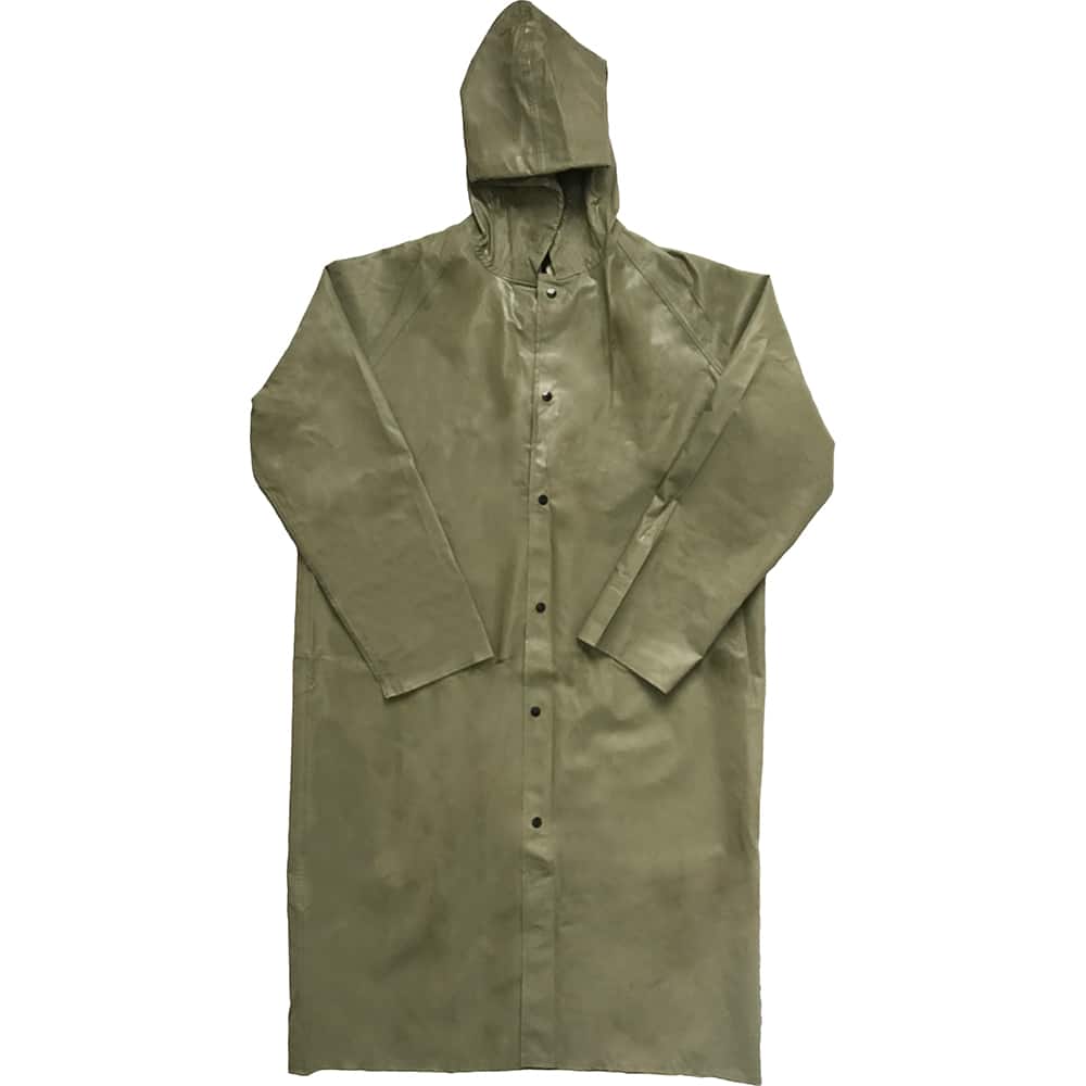 Louisiana Professional Wear - Rain & Chemical Wear; Garment Style: Coat ; Garment Type: Chemical Resistant; Flame Resistant; Waterproof; Rain ; Material: Neoprene/Nylon ; Size: Large ; Color: Olive Dab Green ; Certification Type: ASTM D6413; ASTM F903 - Exact Tooling