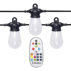 Westinghouse - Temporary String Lights; Number of Sockets: 24 ; Guard Material: Plastic ; Cord Type: 3C ; Wire Size/Conductors: 0.0253 - Exact Tooling