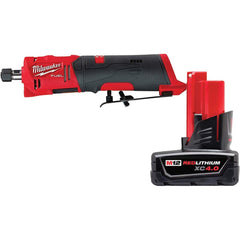 Milwaukee Tool - 1/4" Collet, 20,000 RPM, Straight, Electric Die Grinder - Exact Tooling