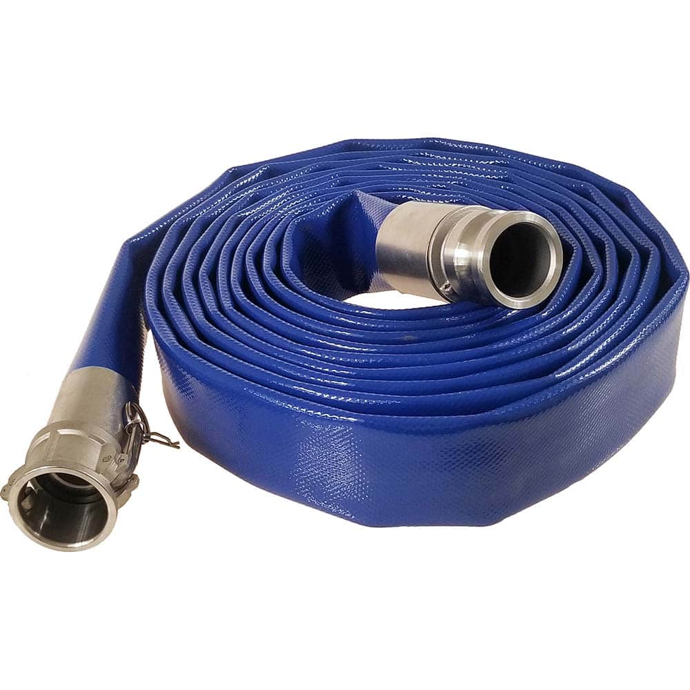 Kuriyama of America - Water & Discharge Hose; Inside Diameter (Inch): 4 ; Outside Diameter (Decimal Inch): 4.2710 ; Outside Diameter (Inch): 4-9/32 ; Color: Blue ; Working Pressure (psi): 240.000 ; Length (Feet): 100 - Exact Tooling