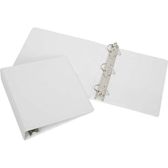 Ability One - Ring Binders; Binder Type: 3 Hole Binder ; Color: White ; Material: Vinyl ; Size: 8-1/2 X 11 - Exact Tooling