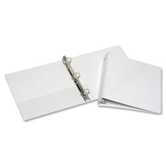 Ability One - Ring Binders; Binder Type: 3 Hole Binder ; Capacity: 1 1/2" ; Color: White ; Material: Vinyl ; Size: 8 1/2 x 11 - Exact Tooling