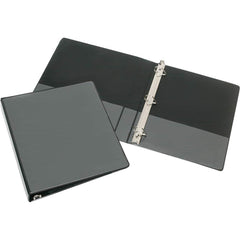 Ability One - Ring Binders; Binder Type: 3 Hole Binder ; Capacity: 1" ; Color: Black ; Material: Vinyl ; Size: 8 1/2 x 11 - Exact Tooling