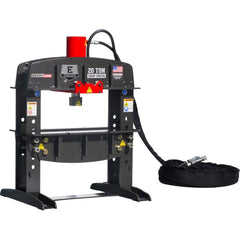 Edwards Manufacturing - Shop Presses; Power Type: Plug ; Pressure (Ton): 20 ; Minimum Ram to Table (Inch): 1.091 ; Table Length (Inch): 20 ; Voltage: 460 ; Phase: 3 - Exact Tooling