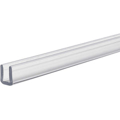USA Sealing - Plastic Channels; Material: Polycarbonate ; Height (Inch): 0.3 ; Width (Inch): 0.2350 ; Thickness (Inch): 0.0500 ; Length (Feet): 1.000 ; Shape: U - Exact Tooling