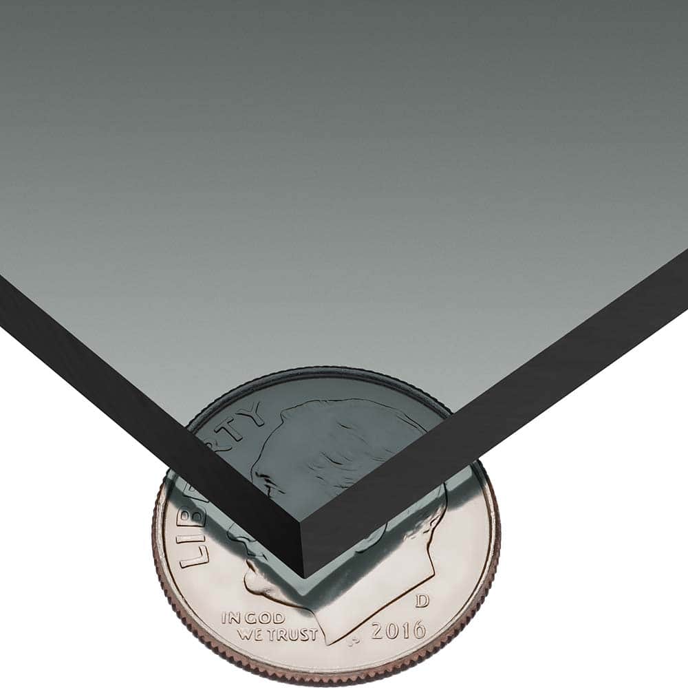 USA Sealing - Plastic Bars; Material: Polycarbonate ; Shape: Rectangular ; Height (Inch): 1/4 ; Width (Inch): 6 ; Length (Feet): 2 ; Color: Tinted Gray - Exact Tooling