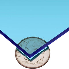 USA Sealing - Plastic Sheets; Material: Cast Acrylic ; Thickness (Inch): 1/8 ; Length (Feet): 4 ; Tensile Strength (psi): 10000 ; Color: Tinted Blue ; Material Grade: Standard - Exact Tooling