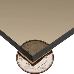 USA Sealing - Plastic Bars; Material: Polycarbonate ; Shape: Rectangular ; Height (Inch): 1/4 ; Width (Inch): 4 ; Length (Feet): 2 ; Color: Tinted Bronze - Exact Tooling