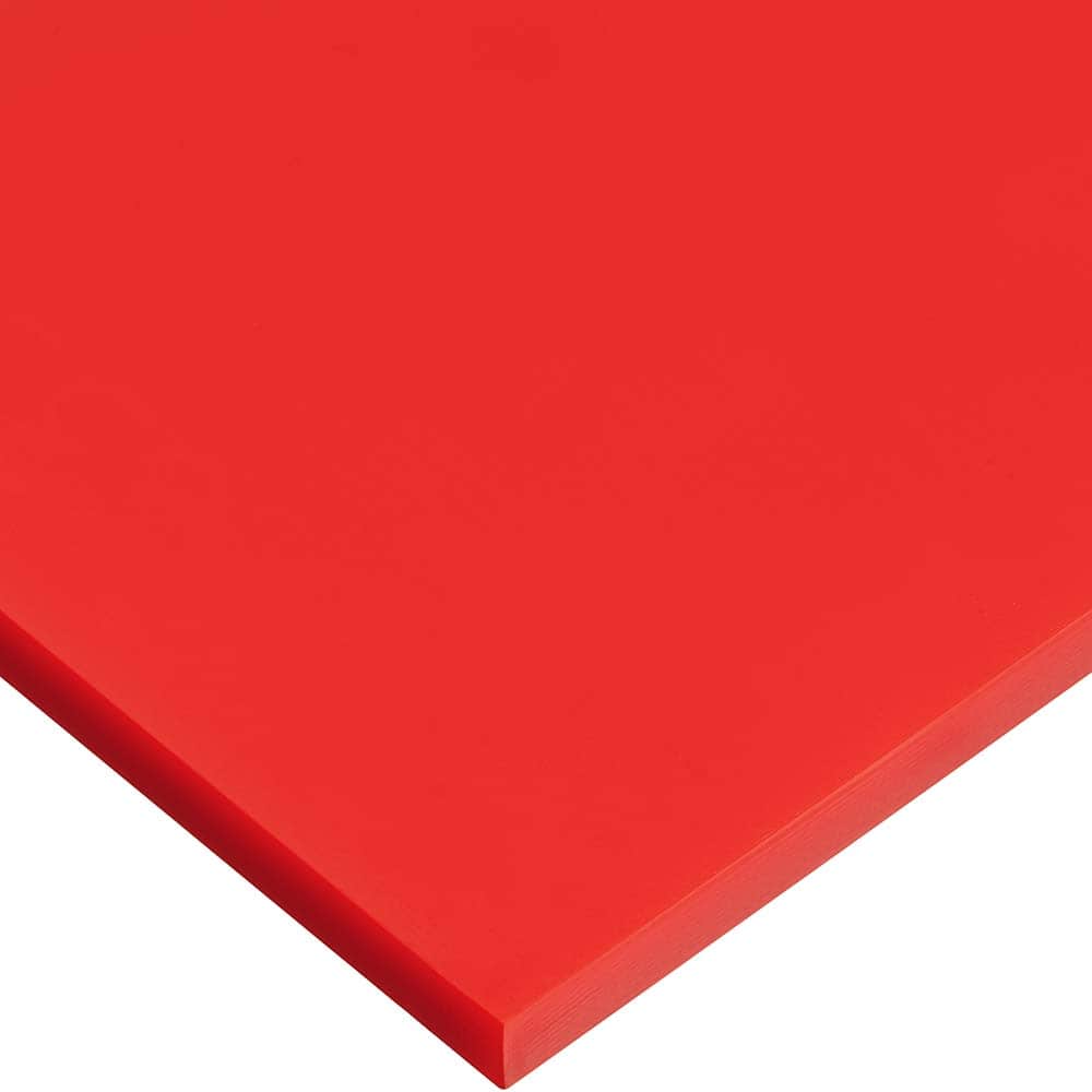 USA Sealing - Plastic Bars; Material: Cast Acrylic ; Shape: Rectangular ; Height (Inch): 1/4 ; Width (Inch): 4 ; Length (Feet): 2.000 ; Color: Red - Exact Tooling
