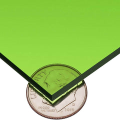 USA Sealing - Plastic Sheets; Material: Cast Acrylic ; Thickness (Inch): 1/8 ; Length (Feet): 1 ; Tensile Strength (psi): 10000 ; Color: Tinted Green ; Material Grade: Standard - Exact Tooling