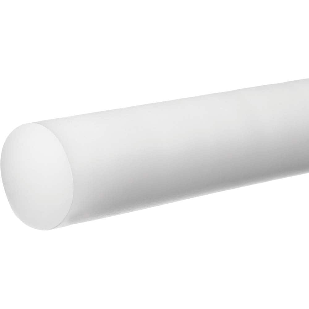USA Sealing - Plastic Rods; Material: Acetal ; Diameter (Inch): 9/16 ; Length (Feet): 10 ; Hardness: Rockwell M-90 ; Color: White ; Additional Information: Density: 0.051 lb/in?, Tensile Strength: 8500 psi, Temperature Rating : -20 to 180? F, Impact Stre - Exact Tooling