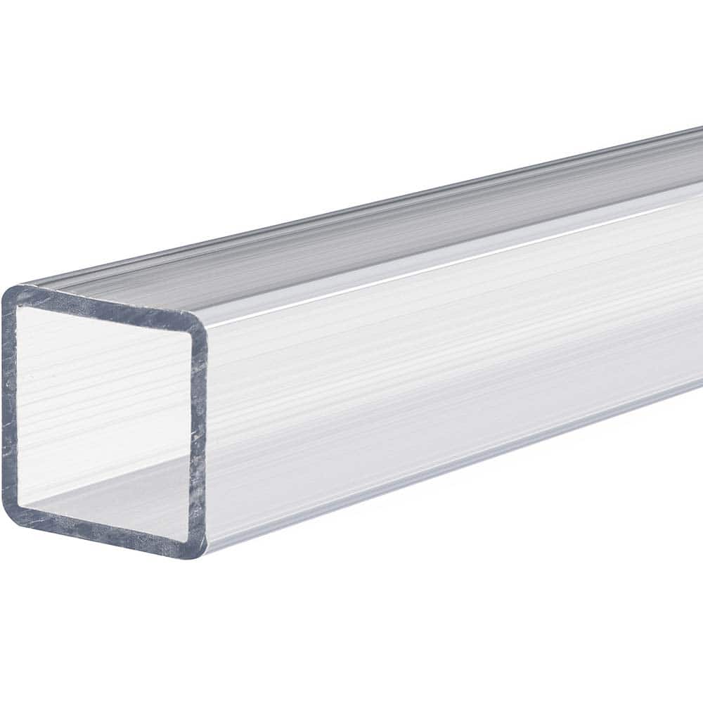 USA Sealing - Plastic Tubes; Material: Polycarbonate ; Maximum Length (Inch): 36 ; Wall Thickness (Decimal Inch): 0.0620 ; Color: Clear ; Shape: Rectangular ; Additional Information: Outside Height: 3/4 in, Tensile Strength: 9700 psi, Minimum Temperature - Exact Tooling