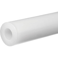 USA Sealing - Plastic Tubes; Material: PTFE ; Inside Diameter (Inch): 1/2 ; Maximum Length (Inch): 24 ; Wall Thickness (Inch): 1/8 ; Color: White ; Shape: Round - Exact Tooling