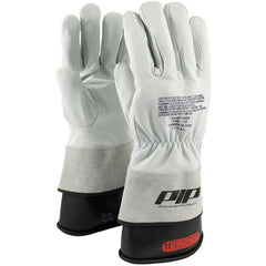 ‎148-2000/12 Leather Gloves - Leather Protector - Grain Goatskin - Class 00-0 - 13 In. - Gauntlet Cuff - Exact Tooling