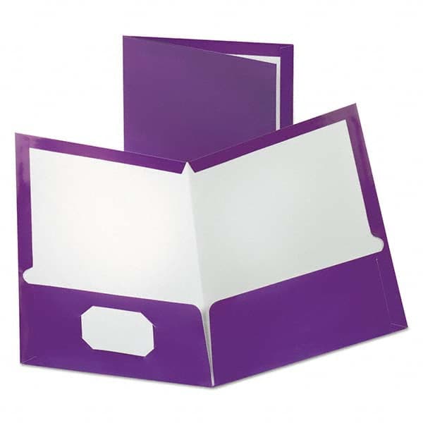 OXFORD - File Folders, Expansion Folders & Hanging Files Folder/File Type: Pocket Folders Color: Purple - Exact Tooling
