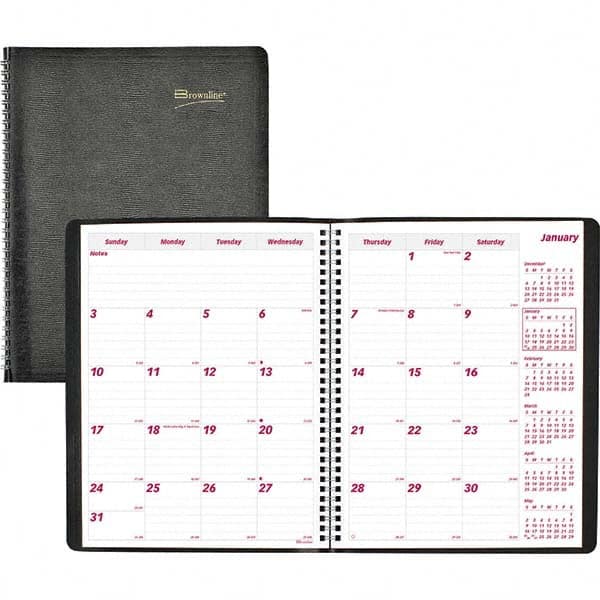 Brownline - Note Pads, Writing Pads & Notebooks Writing Pads & Notebook Type: Monthly Planner Size: 11 x 8-1/2 - Exact Tooling