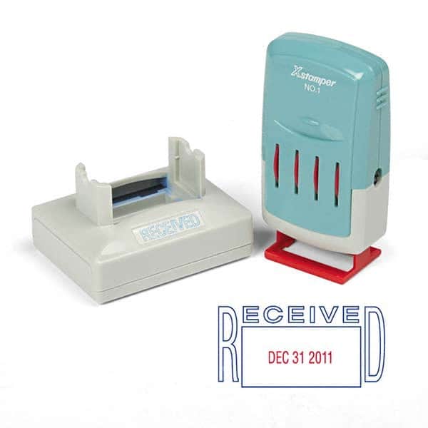 Xstamper - Pre-inked Custom Stamps Type: Custom Stamp - Two Color Dater Message: Received - Exact Tooling
