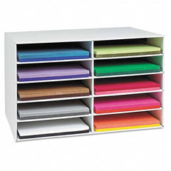 Pacon - Compartment Storage Boxes & Bins Type: Paper Storage Number of Compartments: 10.000 - Exact Tooling