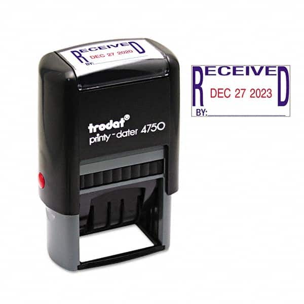 Trodat - Pre-inked Custom Stamps Type: Custom Stamp - Two Color Dater Message: Received - Exact Tooling